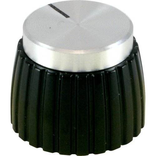 Marshall Style Silver Round Shaft Push On Knob Single Marshall Style Silver Round Shaft Push On Knob Single